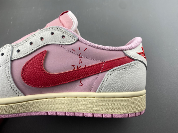 Travis Scott × AJ1 Low "Shy Pink" IQ7604-101